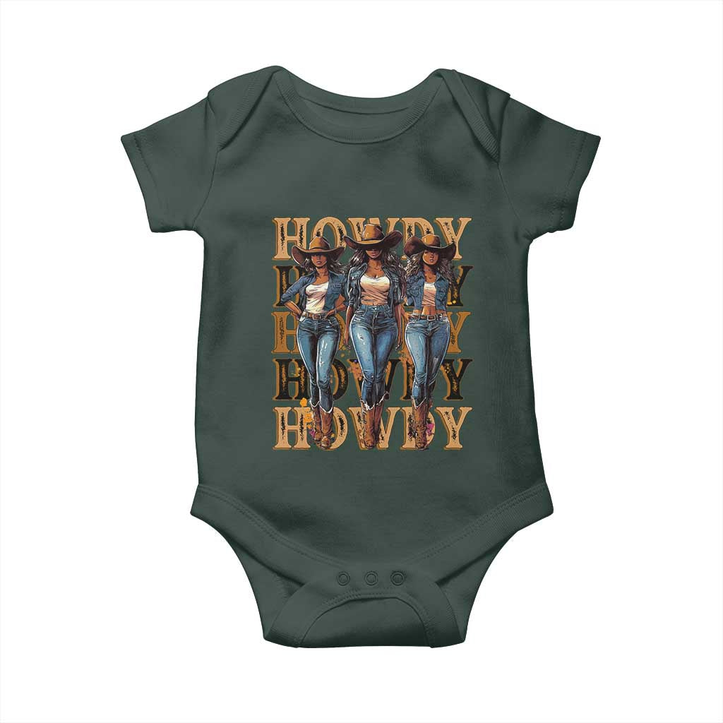 Black Cowgirl Baby Onesie Howdy Melanin Rodeo Queen TS09 Print Your Wear