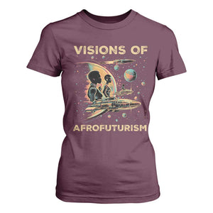Visions Of Afrofuturism African American T Shirt For Women Black History And Future TS09 Maroon Print Your Wear