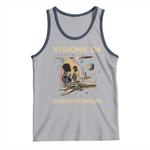 Visions Of Afrofuturism African American Tank Top Black History And Future TS09 Athletic Heather Navy Print Your Wear