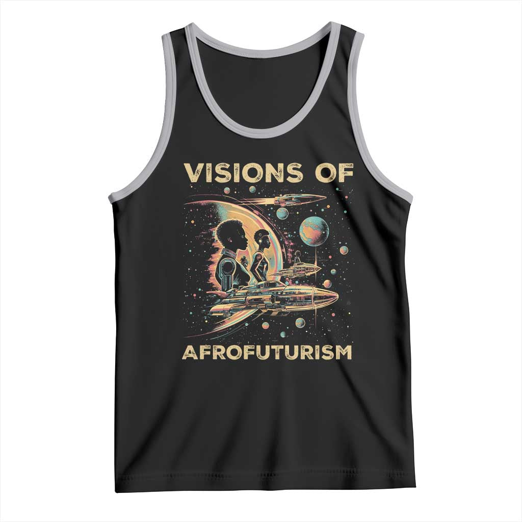 Visions Of Afrofuturism African American Tank Top Black History And Future TS09 Black Athletic Heather Print Your Wear