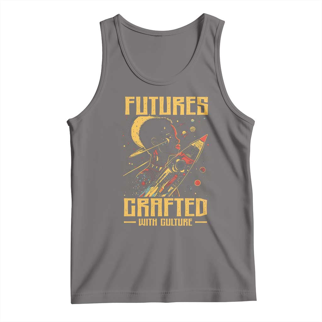 Afrofuturism African American Tank Top Futures Crafted With Culture TS09 Deep Heather Print Your Wear