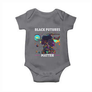 Afrofuturism African American Baby Onesie Black Futures Matter TS09 Charcoal Print Your Wear