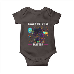 Afrofuturism African American Baby Onesie Black Futures Matter TS09 Dark Chocolate Print Your Wear