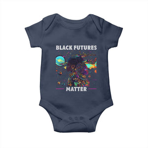 Afrofuturism African American Baby Onesie Black Futures Matter TS09 Navy Print Your Wear