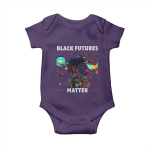 Afrofuturism African American Baby Onesie Black Futures Matter TS09 Purple Print Your Wear