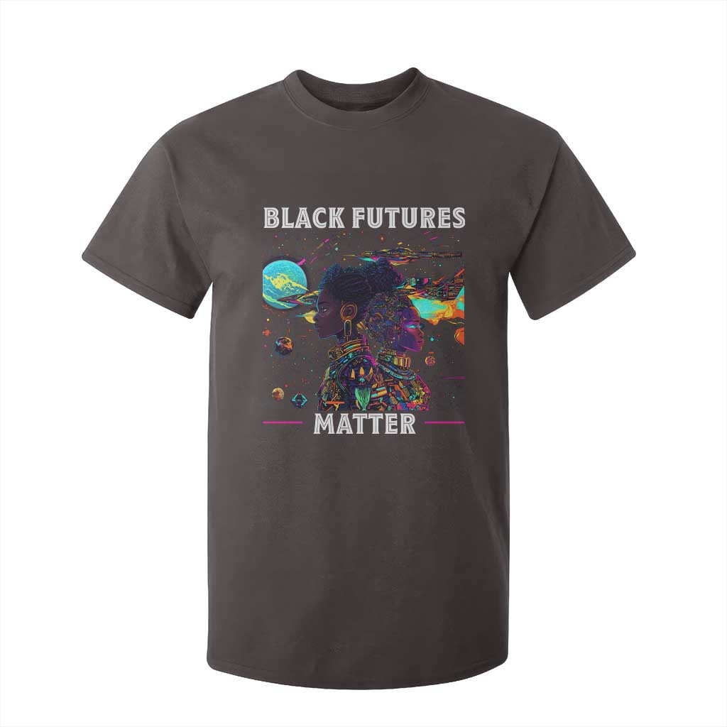 Afrofuturism African American T Shirt For Kid Black Futures Matter TS09 Dark Chocolate Print Your Wear