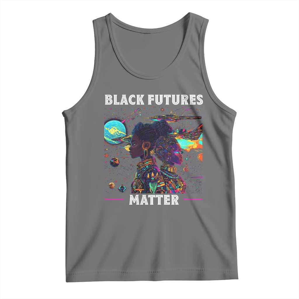 Afrofuturism African American Tank Top Black Futures Matter TS09 Black Heather Print Your Wear