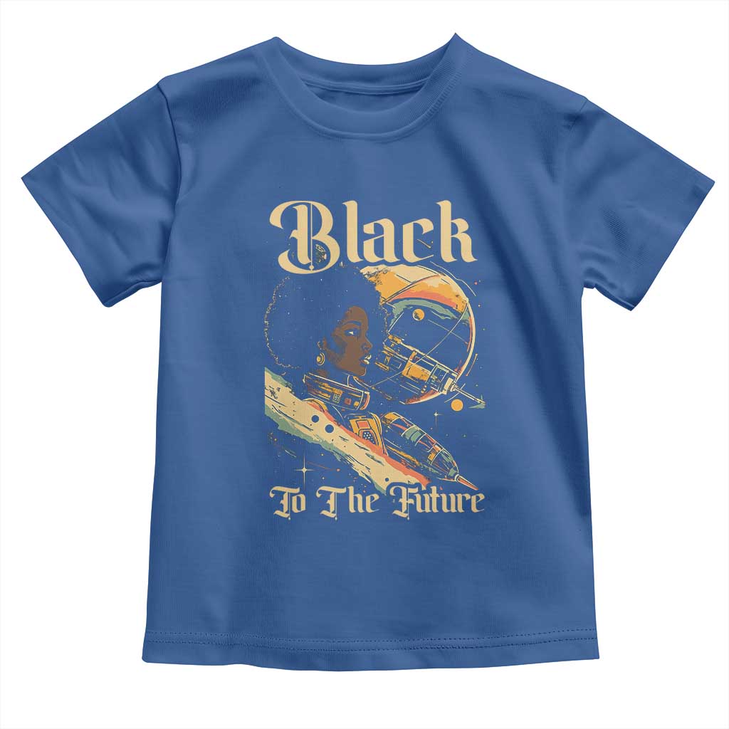 Afrofuturism African American Toddler T Shirt Black To The Future TS09 Royal Blue Print Your Wear