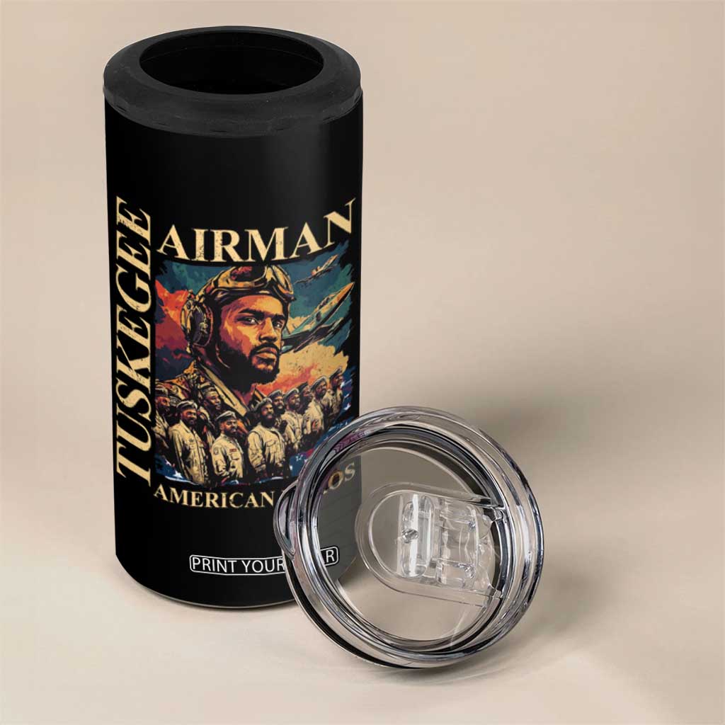 Tuskegee Airman 4 in 1 Can Cooler Tumbler American Heroes US Pilots Black History TS09 Print Your Wear