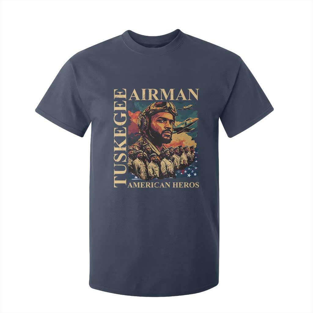 Tuskegee Airman T Shirt For Kid American Heroes US Pilots Black History TS09 Navy Print Your Wear