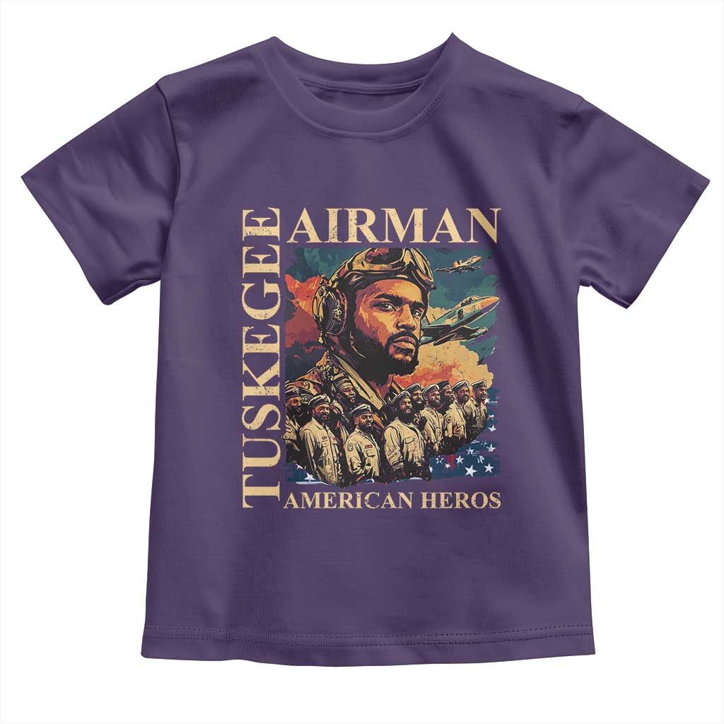 Tuskegee Airman Toddler T Shirt American Heroes US Pilots Black History TS09 Purple Print Your Wear