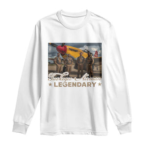 Tuskegee Airman Long Sleeve Shirt Legendary US Pilots Black History TS09 White Print Your Wear
