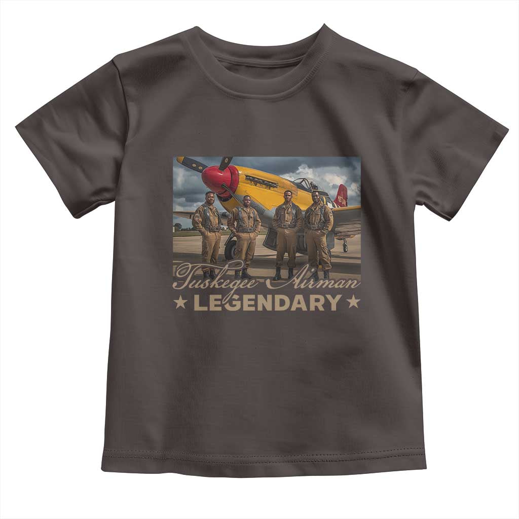Tuskegee Airman Toddler T Shirt Legendary US Pilots Black History TS09 Dark Chocolate Print Your Wear