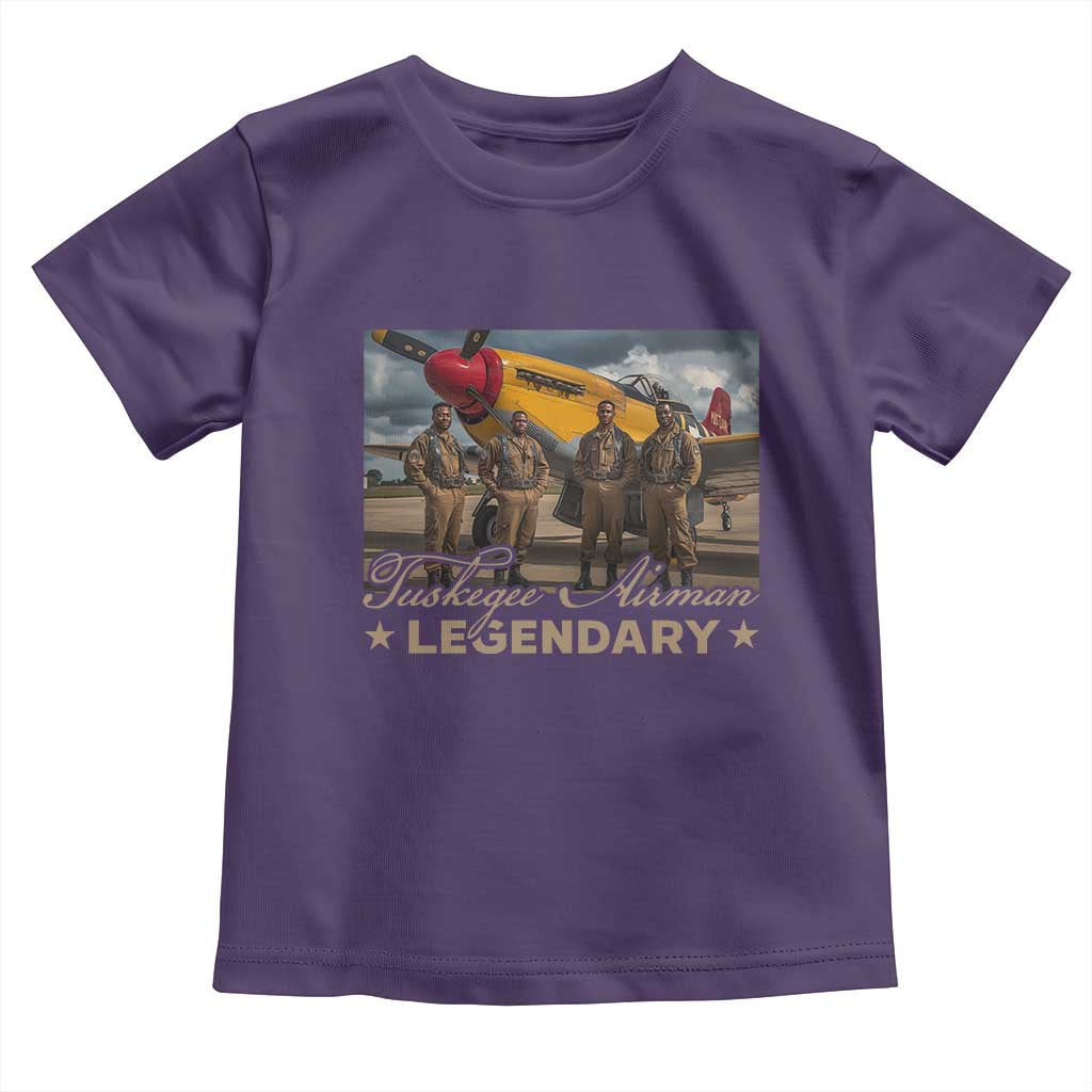 Tuskegee Airman Toddler T Shirt Legendary US Pilots Black History TS09 Purple Print Your Wear