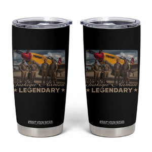 Tuskegee Airman Tumbler Cup Legendary US Pilots Black History TS09 Black Print Your Wear