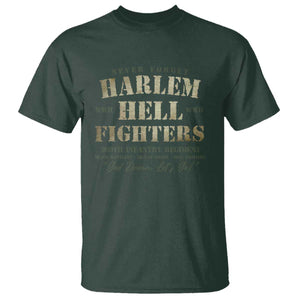 Harlem Hellfighters T Shirt American Black History Military Soldiers TS09 Dark Forest Green Print Your Wear