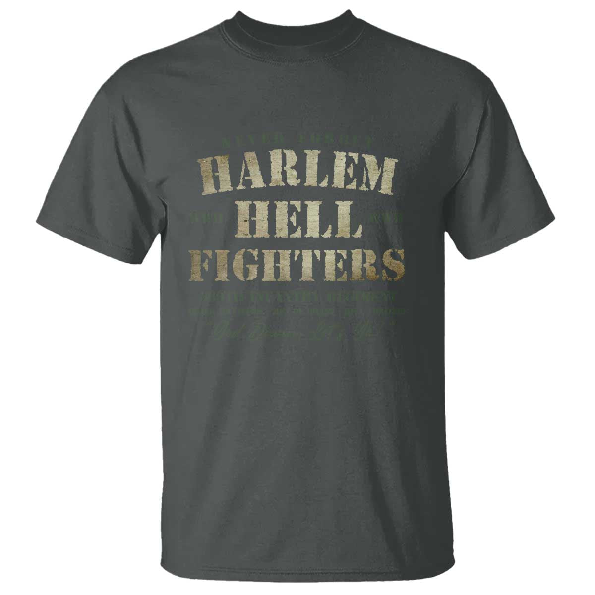 Harlem Hellfighters T Shirt American Black History Military Soldiers TS09 Dark Heather Print Your Wear