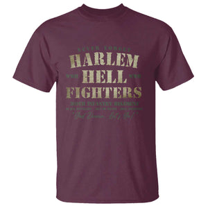 Harlem Hellfighters T Shirt American Black History Military Soldiers TS09 Maroon Print Your Wear