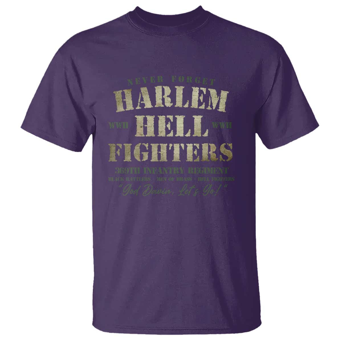 Harlem Hellfighters T Shirt American Black History Military Soldiers TS09 Purple Print Your Wear