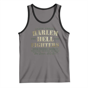 Harlem Hellfighters Tank Top American Black History Military Soldiers TS09 Deep Heather Black Print Your Wear