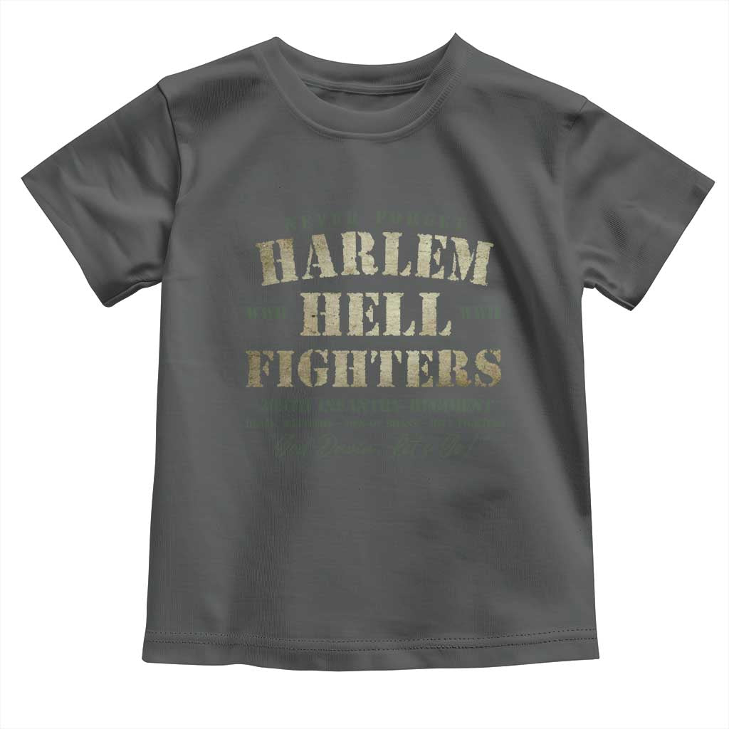 Harlem Hellfighters Toddler T Shirt American Black History Military Soldiers TS09 Dark Heather Print Your Wear