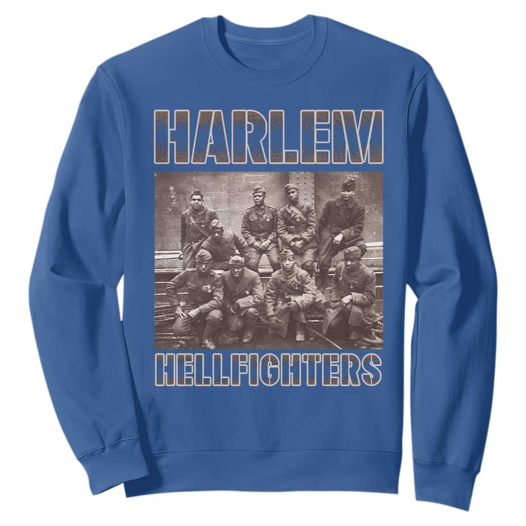 Harlem Hellfighters Sweatshirt The 369th Infantry Regiment American Black History Military Soldiers TS09 Royal Blue Print Your Wear