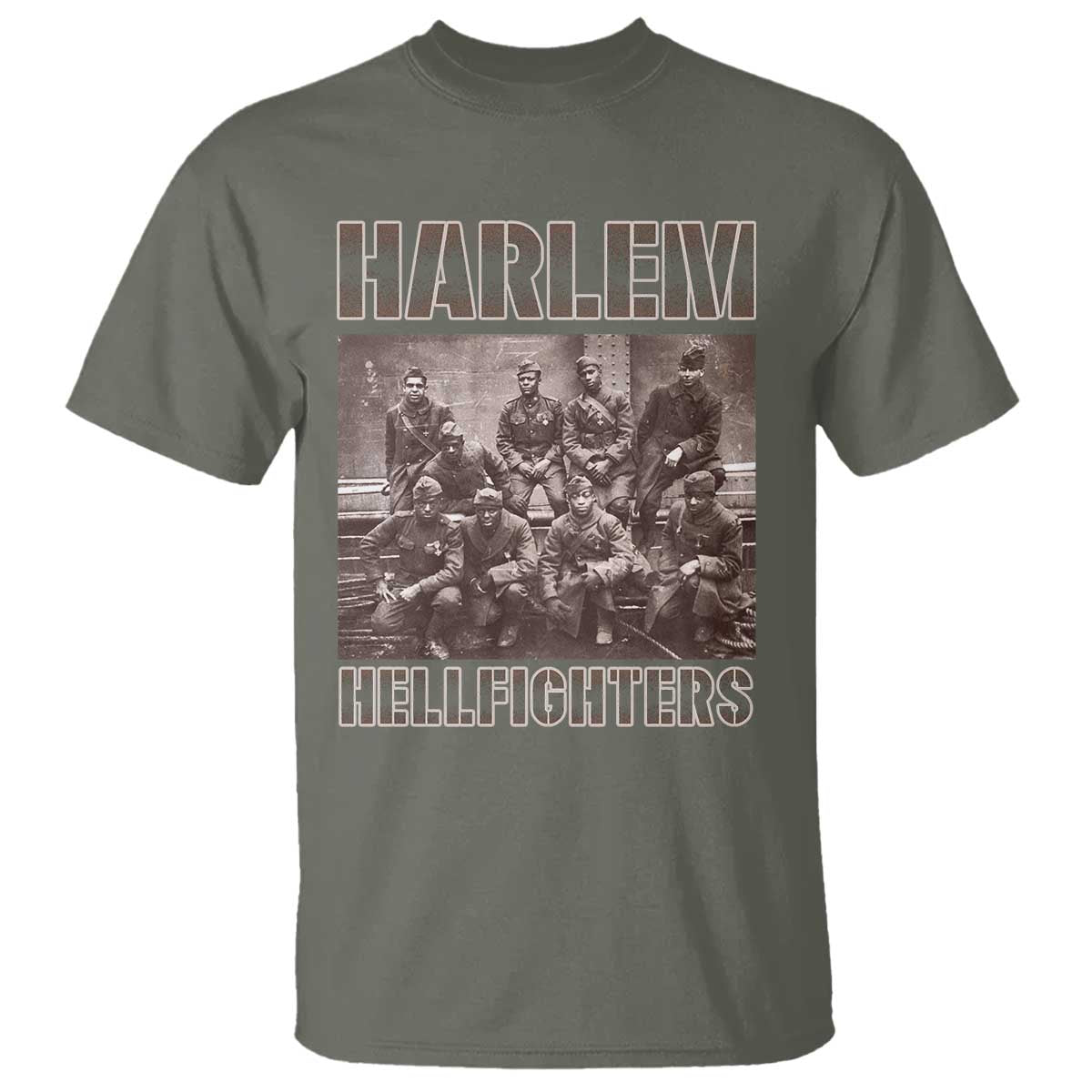 Harlem Hellfighters T Shirt The 369th Infantry Regiment American Black History Military Soldiers TS09 Military Green Print Your Wear