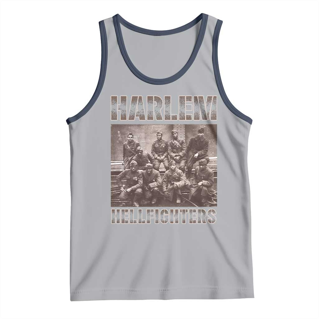 Harlem Hellfighters Tank Top The 369th Infantry Regiment American Black History Military Soldiers TS09 Athletic Heather Navy Print Your Wear