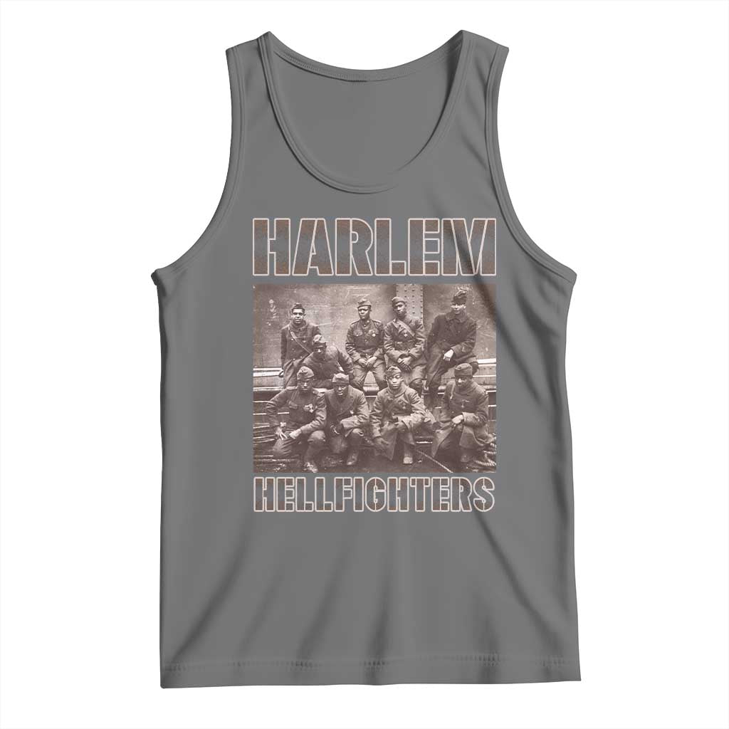 Harlem Hellfighters Tank Top The 369th Infantry Regiment American Black History Military Soldiers TS09 Black Heather Print Your Wear
