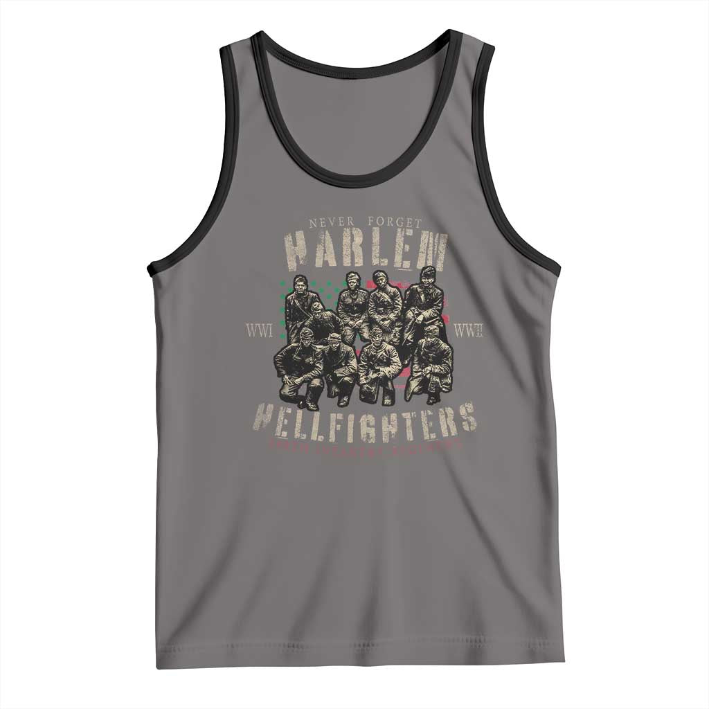 Harlem Hellfighters Tank Top American Military Soldiers Black History TS09 Deep Heather Black Print Your Wear