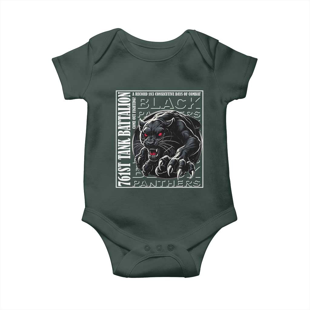 Black Panther Party Baby Onesie 761st Tank Battalion Black History TS09 Print Your Wear