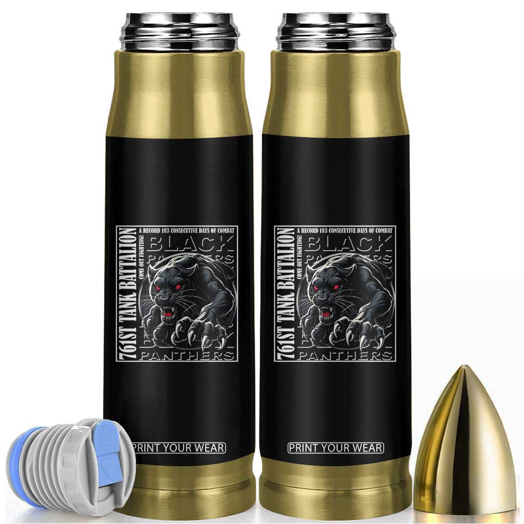 Black Panther Party Bullet Tumbler 761st Tank Battalion Black History TS09 Black Print Your Wear
