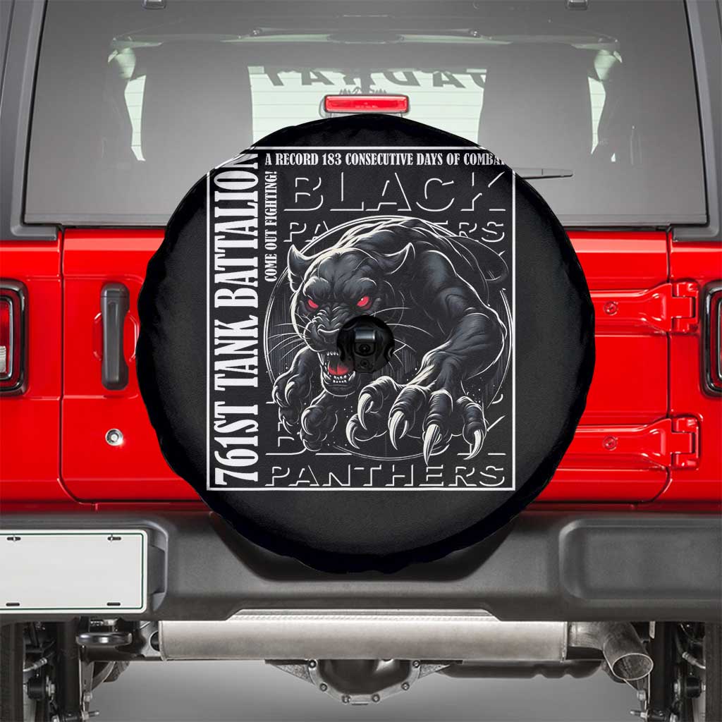 Black Panther Party Spare Tire Cover 761st Tank Battalion Black History TS09 Black Print Your Wear