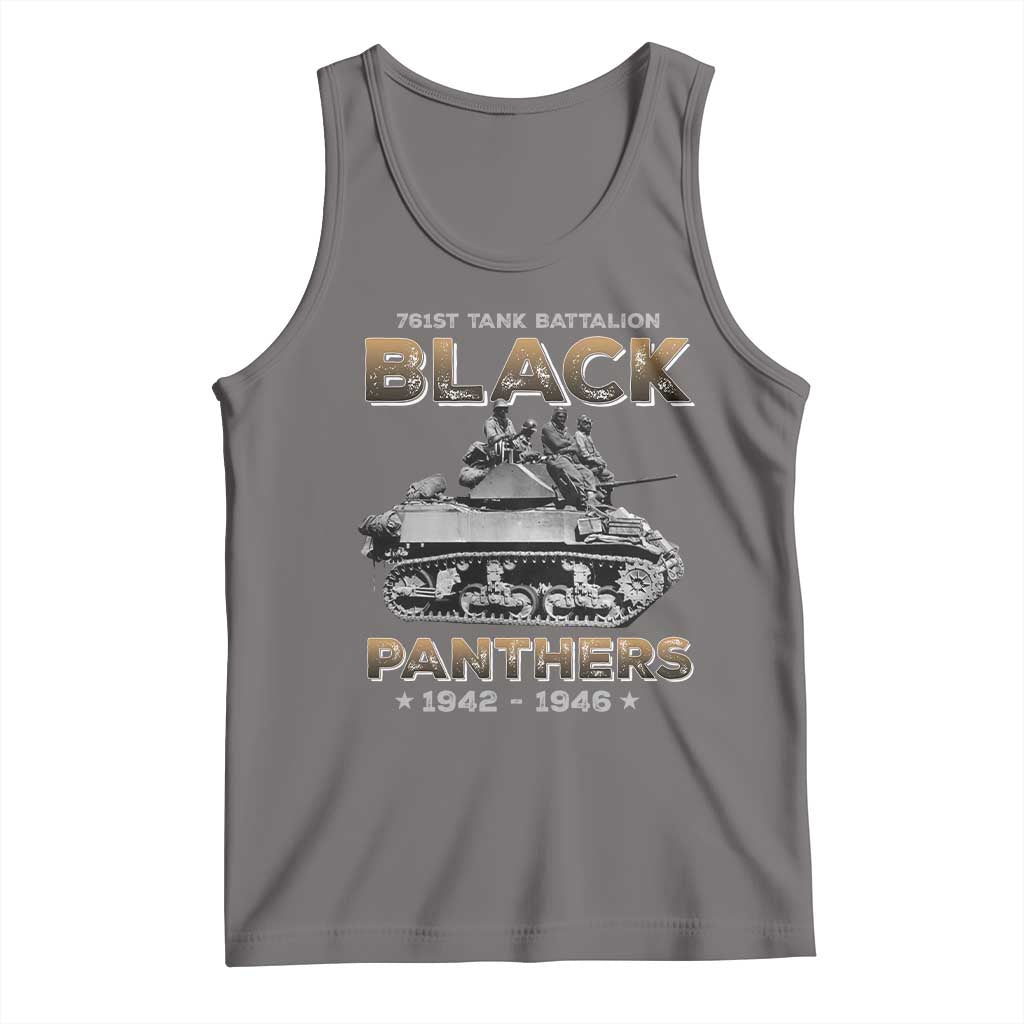 761st Tank Battalion Tribute Black Panther Party History Tank Top TS09 Deep Heather Print Your Wear