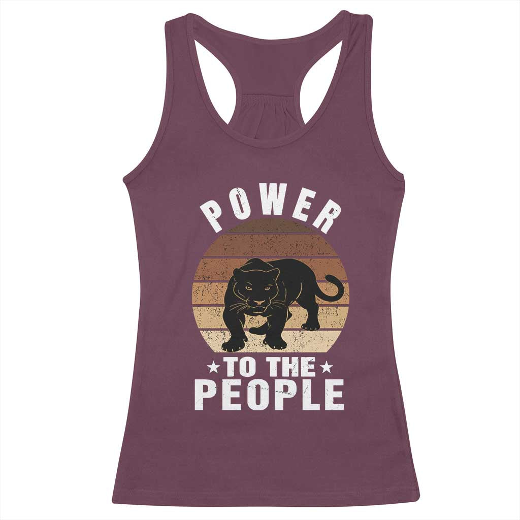 Black Panther Party Racerback Tank Top Power To The People Black History TS09 Maroon Print Your Wear