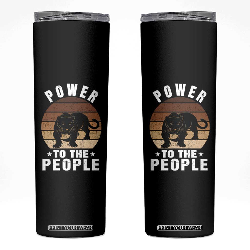 Black Panther Party Skinny Tumbler Power To The People Black History TS09 Black Print Your Wear