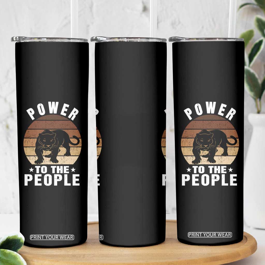 Black Panther Party Skinny Tumbler Power To The People Black History TS09 Print Your Wear