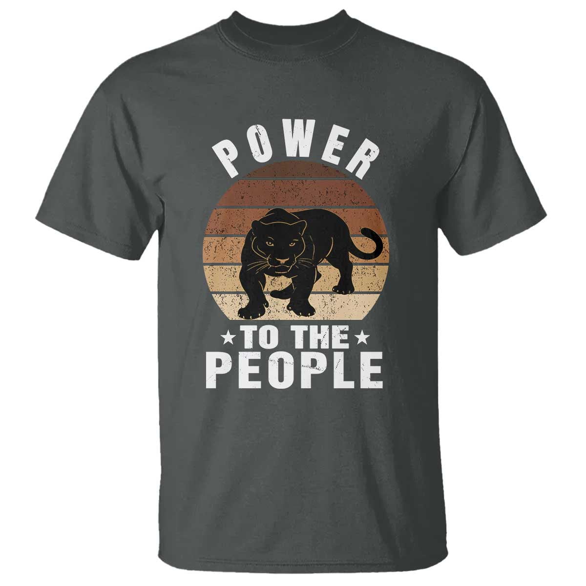 Black Panther Party T Shirt Power To The People Black History TS09 Dark Heather Print Your Wear