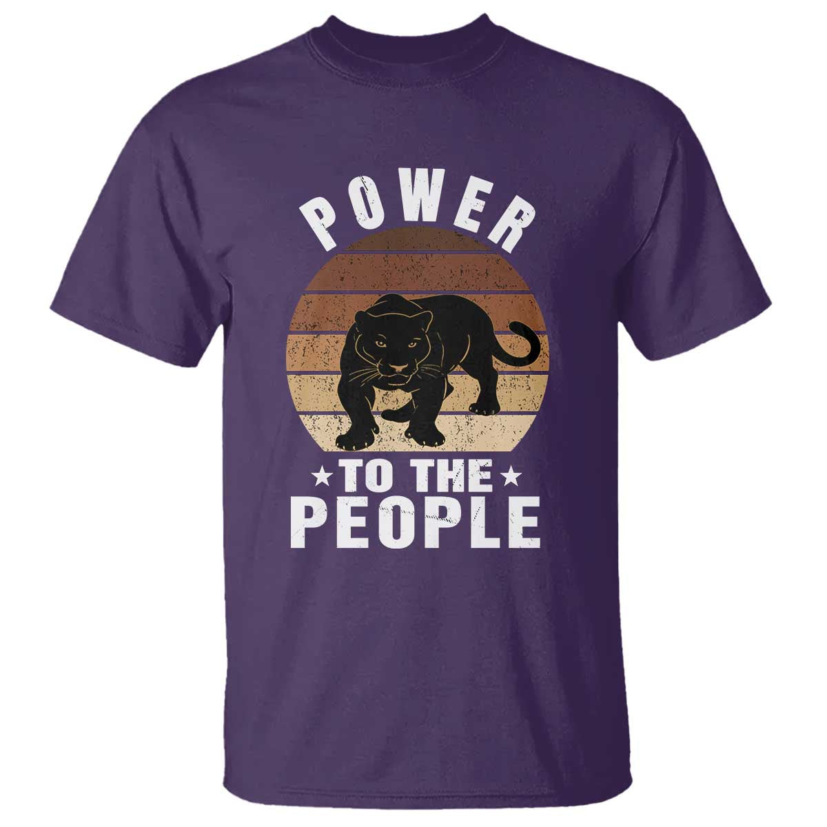 Black Panther Party T Shirt Power To The People Black History TS09 Purple Print Your Wear