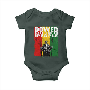 Black Panther Party Huey P. Newton Baby Onesie Power To The People Black History TS09 Print Your Wear
