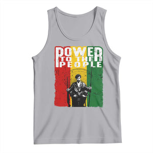 Black Panther Party Huey P. Newton Tank Top Power To The People Black History TS09 Athletic Heather Print Your Wear