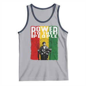 Black Panther Party Huey P. Newton Tank Top Power To The People Black History TS09 Athletic Heather Navy Print Your Wear