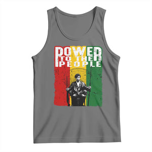 Black Panther Party Huey P. Newton Tank Top Power To The People Black History TS09 Black Heather Print Your Wear