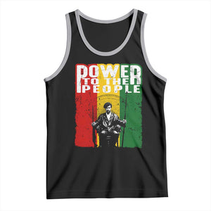 Black Panther Party Huey P. Newton Tank Top Power To The People Black History TS09 Black Athletic Heather Print Your Wear