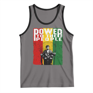 Black Panther Party Huey P. Newton Tank Top Power To The People Black History TS09 Deep Heather Black Print Your Wear
