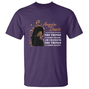 Angela Davis T Shirt I Am Changing The Things I Cannot Accept Black Panther Party History TS09 Purple Print Your Wear