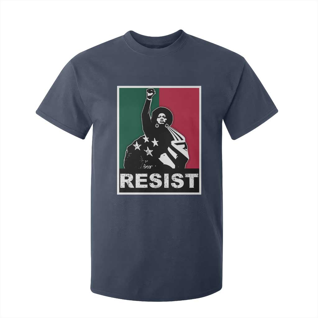 Resist Angela Davis T Shirt For Kid Black Panther Party History Civil Rights TS09 Navy Print Your Wear