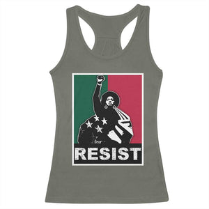 Resist Angela Davis Racerback Tank Top Black Panther Party History Civil Rights TS09 Military Green Print Your Wear