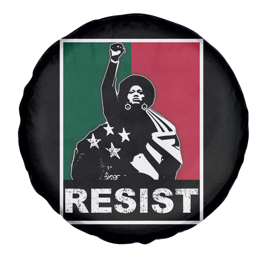 Resist Angela Davis Spare Tire Cover Black Panther Party History Civil Rights TS09 Print Your Wear