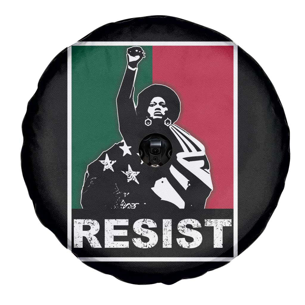 Resist Angela Davis Spare Tire Cover Black Panther Party History Civil Rights TS09 Print Your Wear